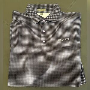 Peter Millar Shirt Men XL Purple Plaid Check Summer Comfort Golf Polo Sport Crow